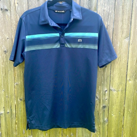 Travis Mathew navy blue golf shirt men’s small great condition - Picture 1 of 5